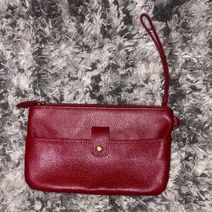 Lodis Elegant Red Leather Wristlet